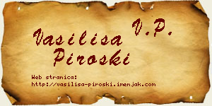 Vasilisa Piroški vizit kartica